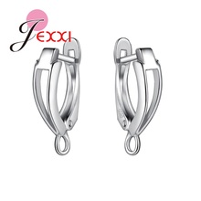 Shiny Bijoux Findings 925 Sterling Silver  Fashion Jewelry DIY Making Accessory 2 PCS/1Pair Earring Hoop Connector 2024 - buy cheap