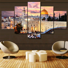 Jerusalem Sunset Landscape Print Poster Wall Art Picture Canvas Painting for Dining Room Home Decor Islamism Church Art Dropship 2024 - buy cheap
