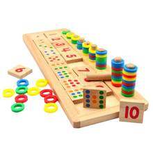 Puzzle wooden Toy Preschool Toy Children Wooden Toys Dominos Counting and Board Stacking Educational toys 2024 - buy cheap