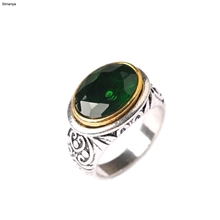Woemn-anillo Vintage de moda para hombre, anillo de piedra negra, rombo ovalado, fiesta, regalo, 31035 2024 - compra barato