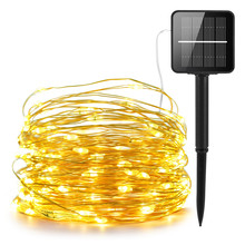 LED Outdoor Solar Lamps/USB 10m/20m/30m LED String Lights Fairy Holiday Christmas Party Garlands Solar Garden Waterproof Lights 2024 - buy cheap