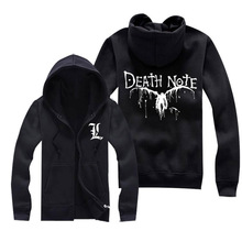 Толстовка с капюшоном Death Note, осенне-зимняя мужская куртка, пальто, Модный Аниме косплей, толстовка на молнии с капюшоном 2024 - купить недорого