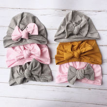 Baby Turban Hat Turban Bowknot cap Infant Bow Turban Baby Clothes Topknot Head wrap Baby headwrap Cotton beanie accessories H259 2024 - buy cheap