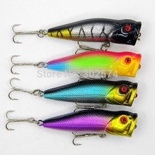 New 4colors Popper Fishing Lures 7CM-10G topwater pencil Lure for fish poppers isca artificial hard bait wobbler Free shipping 2024 - buy cheap