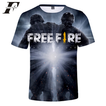 Camiseta 3D de juego de disparos de fuego gratis para hombre/mujer, camisetas divertidas de verano, camisetas de hip hop, camisetas de talla grande para hombre/mujer 2018 2024 - compra barato