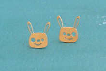 Wholesale Trendy Brand Design Rabbit Studs Gold Silver Color Bunny Stud Stud Earrings For Women 2024 - buy cheap