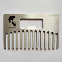 LAOCCCROSS Men Beard Comb Stainless Steel Beard Shaving Brush Men's Mini Mustache Pocket Comb Bottle Opener 2024 - buy cheap