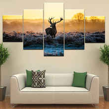 Canvas Wall Art Pictures Modern Frame Living Room 5 Pieces Animal Elk Sunset Nature Landscape Decor HD Printed Posters Paintings 2024 - buy cheap