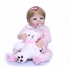 23" Full body silicone vinyl reborn Toy Lifelike Medical mold Real touch bebe alive infant dolls baby Child play house briquedos 2024 - buy cheap