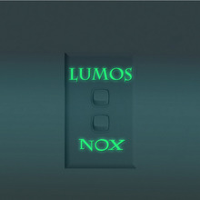 1 шт., светильник Lumos Nox, наклейка, креативный, светится в темноте наклейка на стену для выключателя, наклейка на стену 2024 - купить недорого