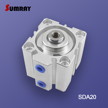 SUMRAY-cilindro de aire neumático Tipo SDA, diámetro de 20mm, 5/10/15/20/25/30/35/40/45/50mm, cilindro neumático de doble acción 2024 - compra barato