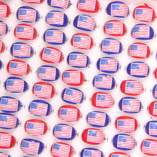 Wholesale Lots 50pcs Resin Lucite Children Kids Flag Cartoon Rings USA National Flag Ring Free Ship 2024 - buy cheap