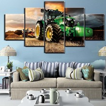 Pintura en lienzo de arte para decoración del hogar, cuadro de tractor impreso en HD, póster impreso, 5 piezas, envío gratis, F2620 2024 - compra barato