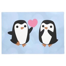 Personality Penguins in Love Doormat Home Decoration Entry Non-slip Door Mat Rubber Washable Floor Carpet 2024 - buy cheap
