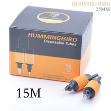 Kit de máquina de tatuagem hummingbird descartável, conjunto de 15 peças plana/magnum com aderência/tubo descartável, 20 peças, 1 "(25mm) 2024 - compre barato