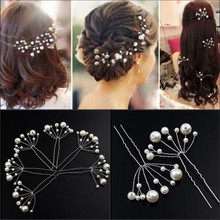 5 Pcs Fashion Bridal Wedding Prom White Pearl Hair Pins Clips Barrette Hairpins Hair Accessories 2024 - buy cheap