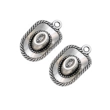 Tibetan Silver Plated Cowboy Hat Charms Pendants for Necklace Bracelet Jewelry Making DIY Handmade 22x13mm 2024 - buy cheap