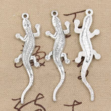 8pcs Charms Gecko Lizard 56x15mm Antique Making Pendant fit,Vintage Tibetan Bronze Silver color,DIY Handmade Jewelry 2024 - buy cheap