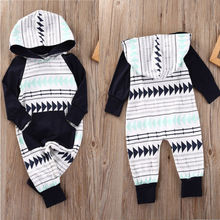 Adorable Kids Baby Boys Infant Romper Jumpsuit Hooded Clothes Outfits 2024 - buy cheap
