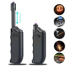 Man Flameless Lighter cigarette Lighters Telescopic Arc Torch Lighter USB Rechargeable Windproof Smoking Accessories 2024 - buy cheap