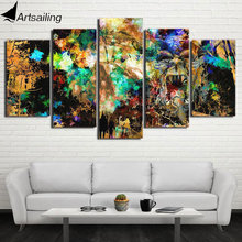 ArtSailing 5 panel canvas art print HD Abstract Ghost town print paintings for living room Poster 2018 dropshipping NY-7655C 2024 - buy cheap