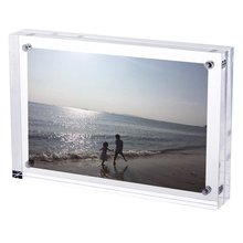Free Standing Double Sided Display Clear Acrylic Perspex Magnet Photo Block Frames PF003 2024 - buy cheap