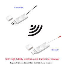 Receptor transmisor Digital de Audio inalámbrico, UHF, HiFi, 90M, con 3,5 Cables de Audio para amplificador de potencia del ordenador 2024 - compra barato