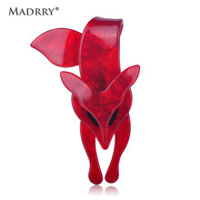 Madrry Red Fox Brooch Acrylic Jewelry Brooches Backpack Shirt Decoration Handmade Acetate Fiber Animal Pin Environmental Corsage 2024 - buy cheap