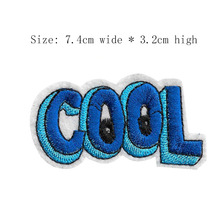 Free shipping blue cool eyes magic square 7.4cm wide embroidery patch iron on sew on emblemas for DIY clothing sleeve left chest 2024 - buy cheap
