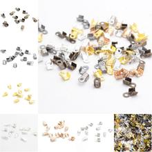 Jewelry Findings Diy 6*3mm Small Cord End Tip Fold Over Clasp Crimp Bead Connector DIY Jewelry Making 2024 - buy cheap