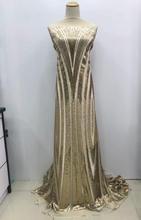 Красивая S-112926 нигерийская ткань для вечернего платья новое Африканское вышитое кружево ткань 2024 - купить недорого