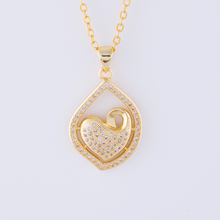 gold  rose gold pendant necklace for women jewelry accessories copper micro pave zircon stone necklaces pendants 2024 - buy cheap