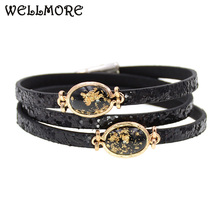 WELLMORE women bracelets 3 Layers leather bracelets charm bracelets for women jewelry wholesale drop shipping 2024 - buy cheap
