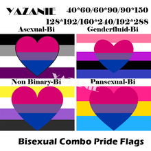 YAZANIE 128*192cm/160*240cm/192*288cm LGBT Asexual Genderfluid Non Binary Pansexual Bisexual Rainbow Car Hand Combo Pride Flags 2024 - buy cheap