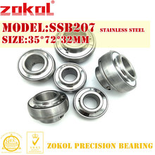ZOKOL bearing  SSB207 Stainless steel Pillow Block Ball Bearing 35*72*32mm 2024 - buy cheap