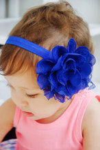 Yundfly chic bebê criança tecido grande malha renda floral faixa de cabeça garotas faixa de cabelo decoração 2024 - compre barato