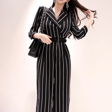 Fashion women new arrival casual comfortable jumpsuit vintage work style temperament wild trend high quality striped lady romper 2024 - buy cheap