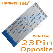 23Pin Flexible Flat Cable FFC  Opposite Side 1.0mm Pitch AWM 20624 80C 60V  Length 5cm 8cm 10cm 15cm 20cm 25cm 30cm 35cm 5PCS 2024 - buy cheap