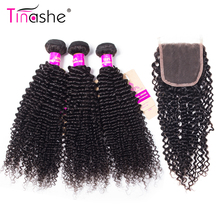Tinashe-aplique de cabelo humano cacheado, 3 pacotes com fecho, cabelo brasileiro, remy, encaracolado 2024 - compre barato
