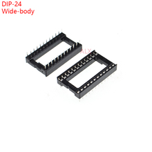 10PCS wide body DIP24 IC SOCKET DIP CHIP TEST HOLDER Adaptor 24 PIN dip-24 DIP 24PIN 24p 2.54MM PITCH CONNECTOR 2024 - buy cheap