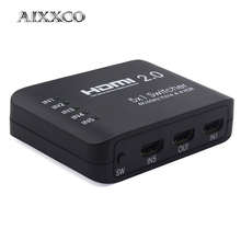 AIXXCO Mini 4K 5 Input 1 Output HDMI 2.0 Switch Box 5x1 HDR HDMI Switcher Audio Extractor With  IR Control 2024 - buy cheap