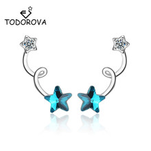 Todorova синяя кристаллическая звезда серьги гвоздики для женщин кубические серьги с цирконием в форме звезды женские ювелирные изделия подарок 2024 - купить недорого