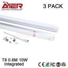 0.6M T8 led integrated tube 10Watt with CE RoHS, 3pcs/lot free shipping 2024 - buy cheap