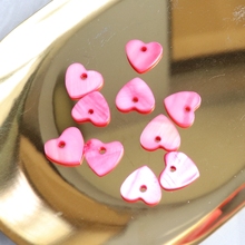 12MM 150Pcs 100% Natural White Shell Red Heart Jewelry Earring Charms Beads Jewellery Accessories Findings 2024 - buy cheap