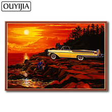 OUYIJIA 5D DIY Oil Retro Car Diamond Painting Embroidery Diamond Cross Stitch Rhinestone Mosaic Classic Car Cartoon Decoration 2024 - buy cheap