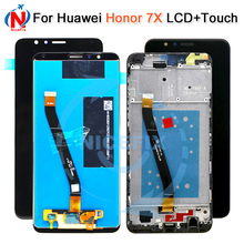 LCD de calidad AAA con marco para Huawei Honor 7X Lcd reemplazo de pantalla para Honor 7X Digiziter ensamblaje BND-TL10/ AL10/L21 2024 - compra barato