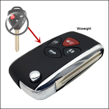 Wooeight 4 Button Modified Flip Folding Entry Remote Smart Key Case Cover Fit for TOYOTA Camry RAV4 Avalon Corolla Yaris Venza 2024 - buy cheap