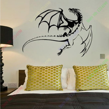 Novo dragão vinil removível adesivos de parede arte da parede mural decoração para casa 3d adesivo de parede para o quarto das crianças 2024 - compre barato