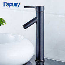 Fapully Basin Faucet Deck Mounted Cold and Hot Oil Rubbed Bronze Water Taps Mixer Single Handle Black Bathroom Sink Faucet 2024 - buy cheap