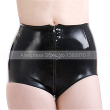 Front Zip to Ass Black Female  Sexy Rubber Latex Panties Tight  Women  Knickers Underwear Lingerie S-LPW064 2024 - buy cheap